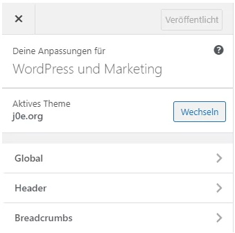 WordPress Customizer