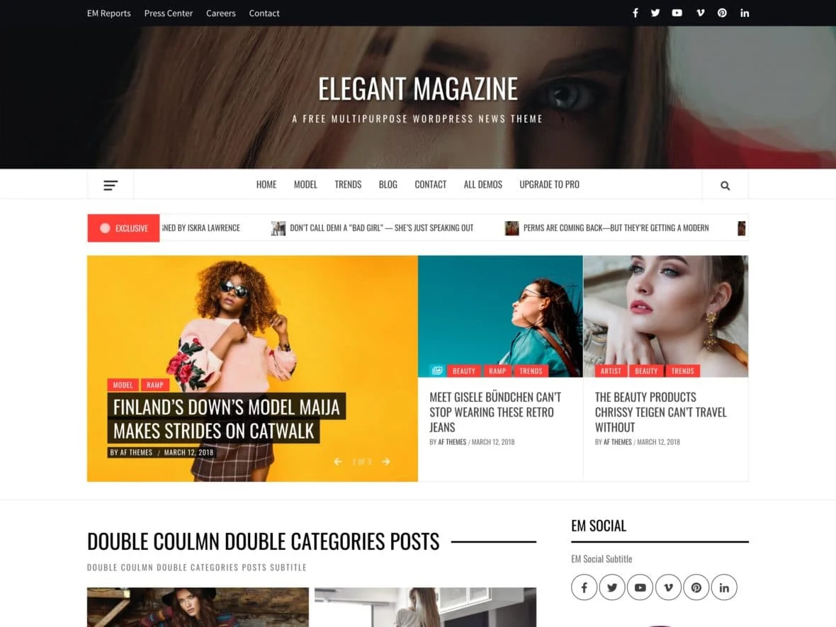 Theme thời trang cho WordPress