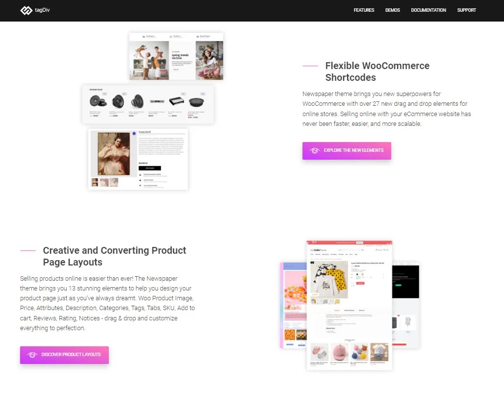 Các tính năng được mô tả preview theme NewsPaper