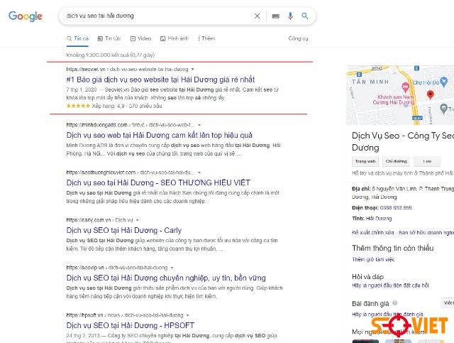 seo tại Hải Dương