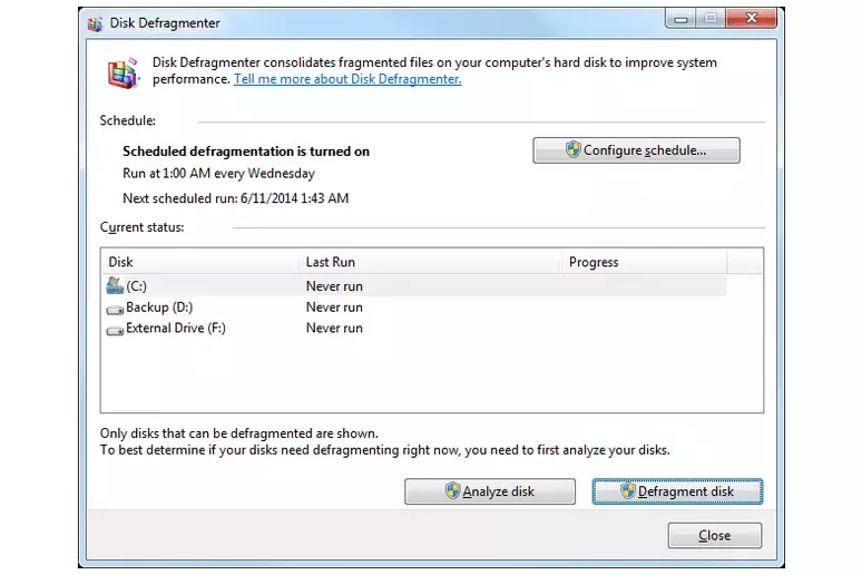 Phần mềm chống phân mảnh ổ cứng Defraggler Disk Defragmenter