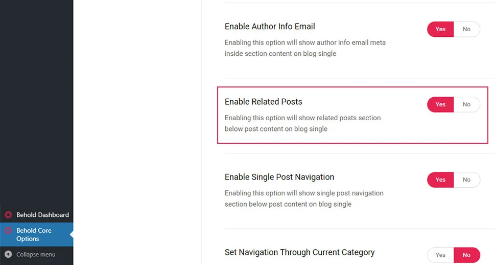 Hiển thị bài viết liên quan trong WordPress bằng Theme option