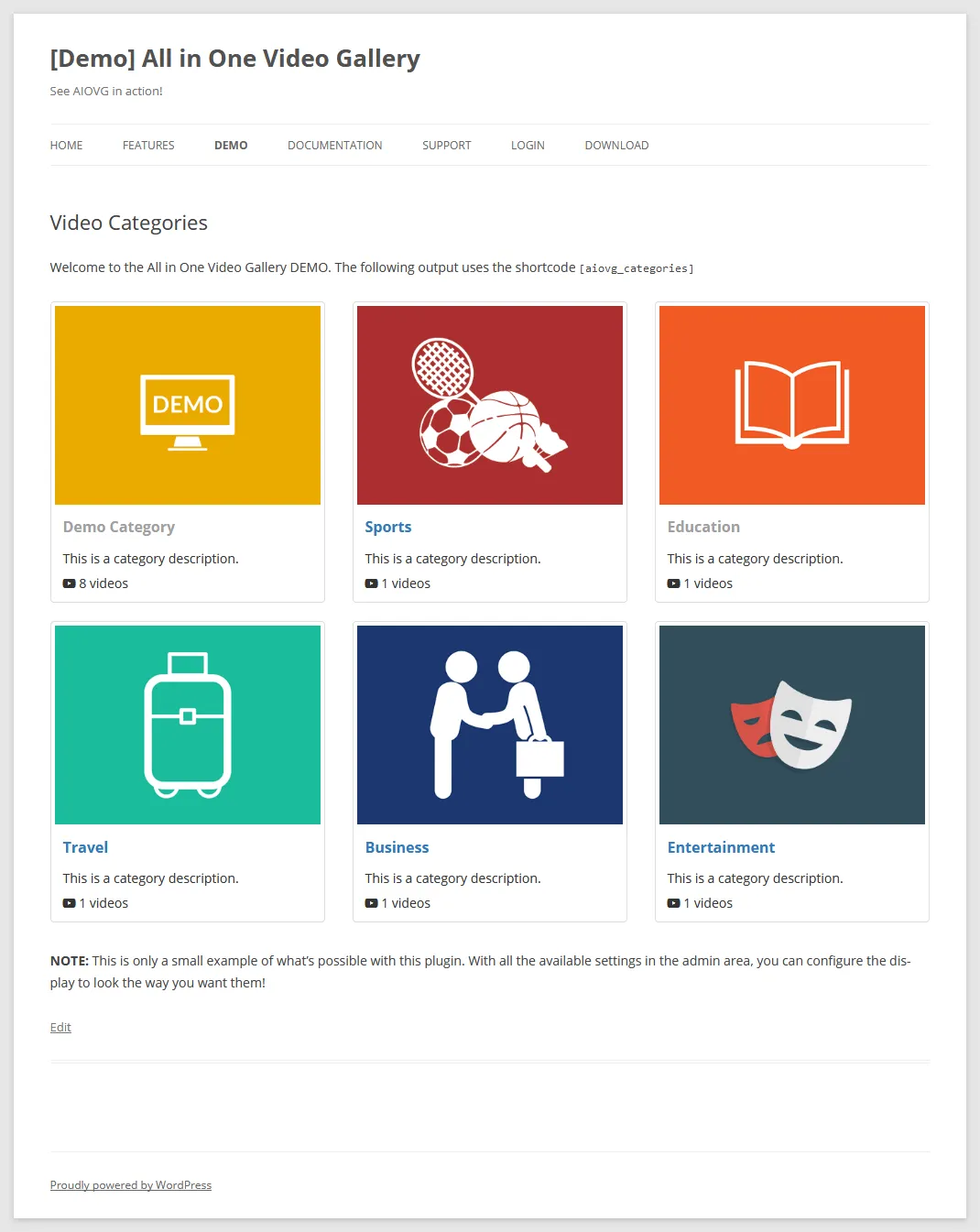 plugin chèn video vào WordPess All-in-One Video Gallery