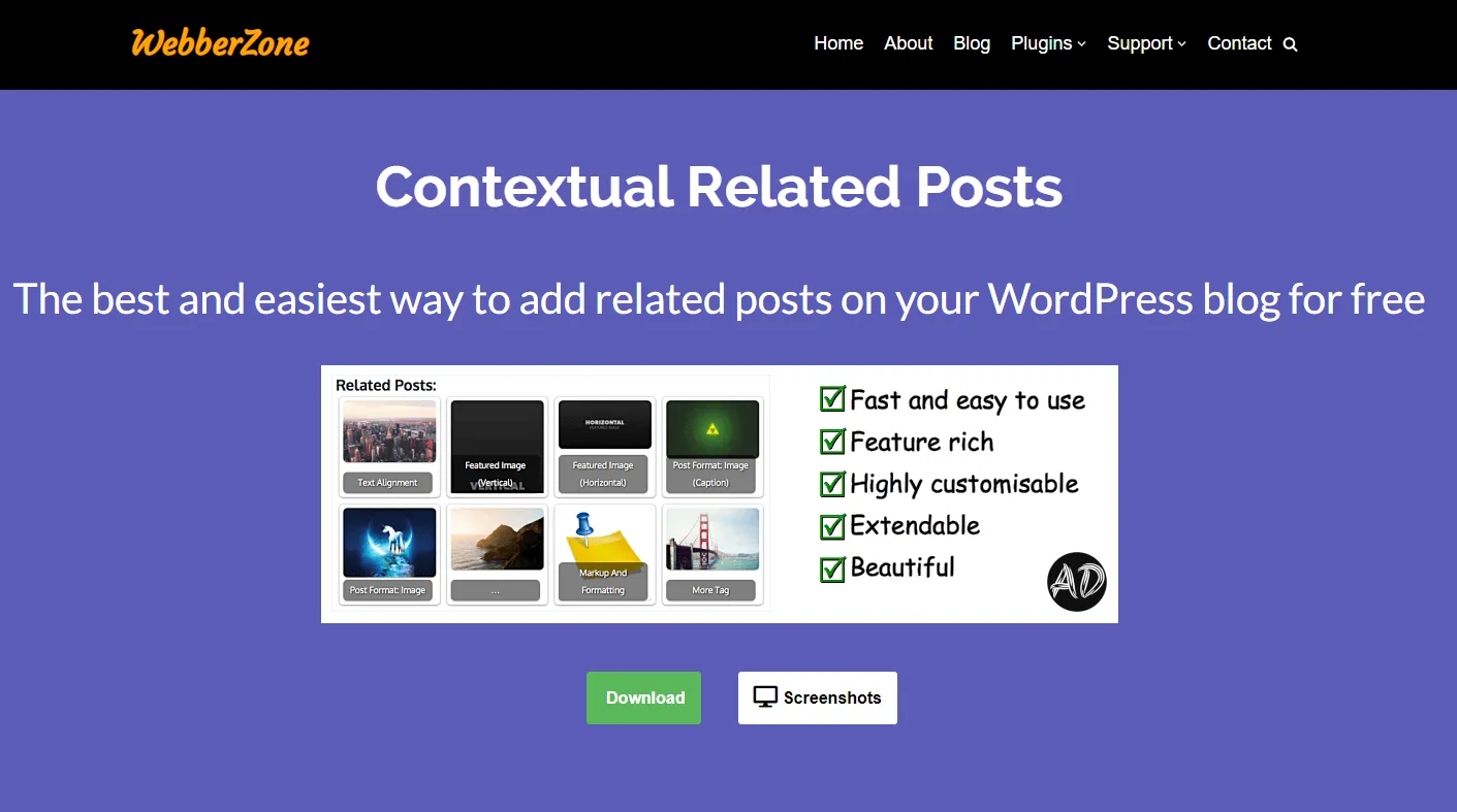 Plugin Contextual Related Posts 