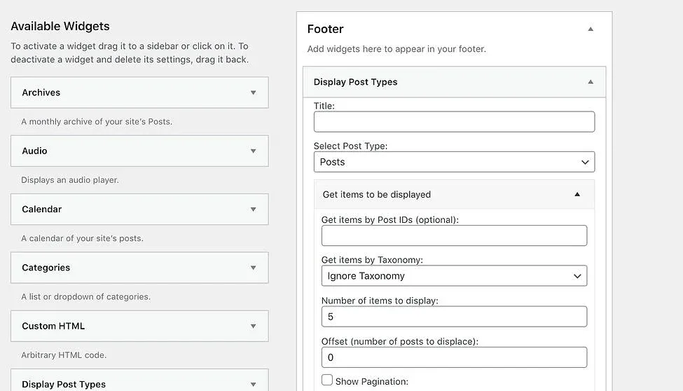 Plugin Display Posts 