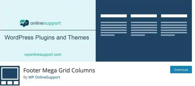 Plugin Footer Mega Grid Column  