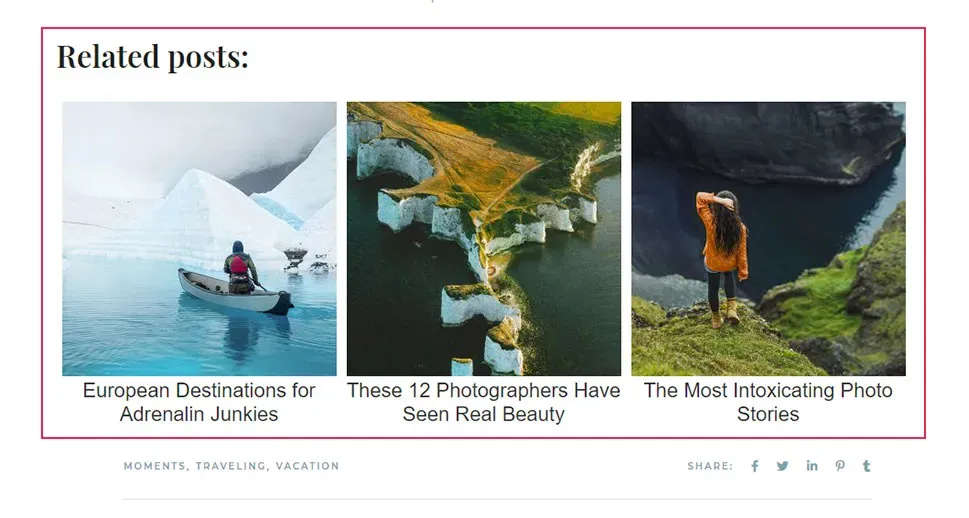 Giao diện Related Post trong WordPress