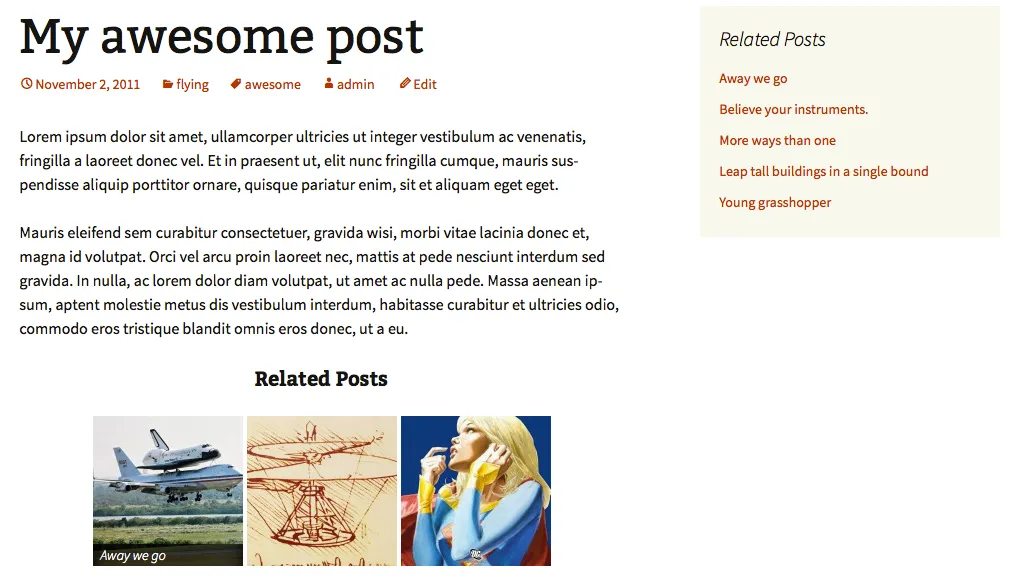 Plugin Related Posts by Taxonomy