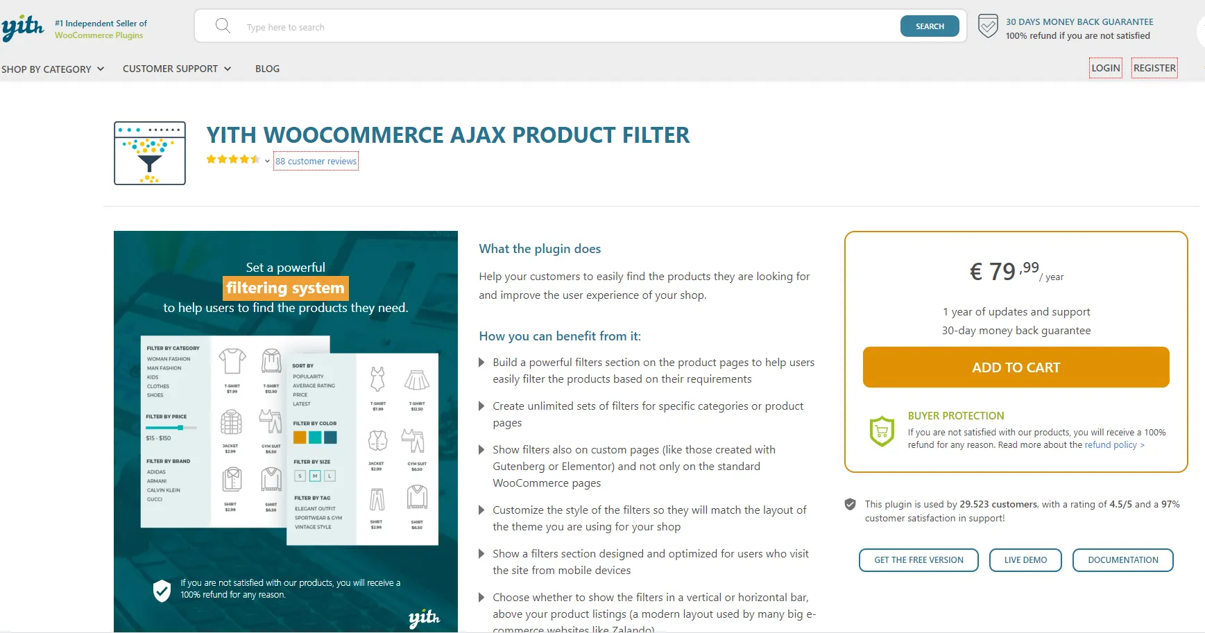 Plugin YITH WooCommerce Ajax Product Filter