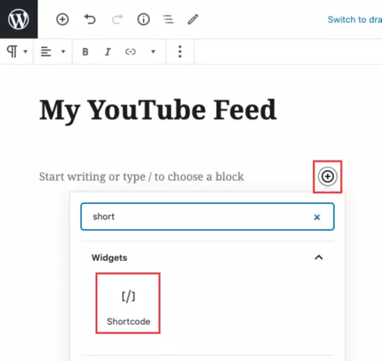 Tạo block Shortcode để chèn đoạn mã youtube vào website 