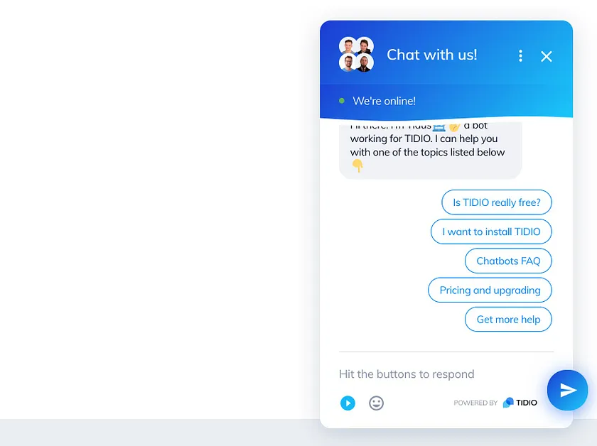  Tidio Live Chat demo