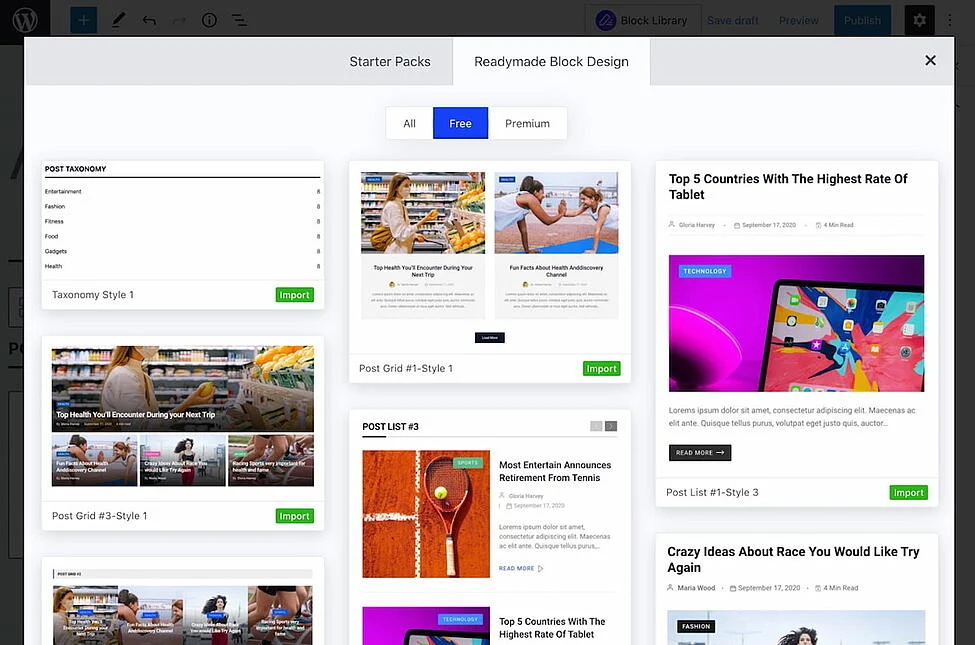 Plugin PostX - Gutenberg Blocks for Post Grid