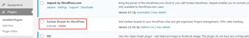 xóa plugin WordPress