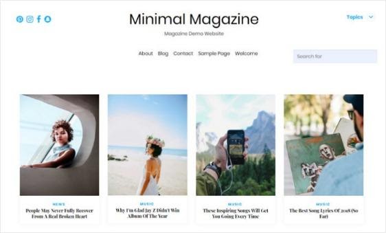 Minimal Magazine - Theme WordPress dành cho trang tin tức, báo, tạp chí trực tuyến
