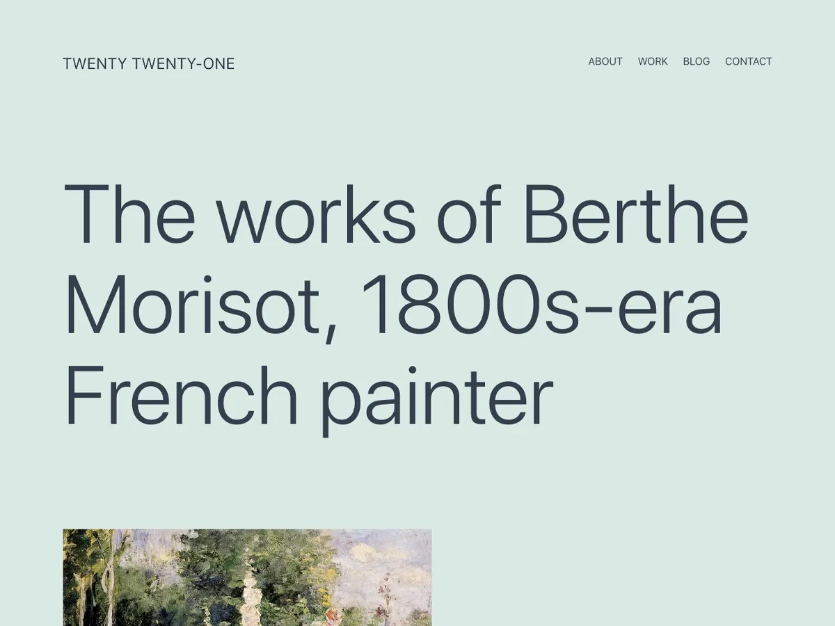 Theme mặc định của WordPress Twenty Twenty-One