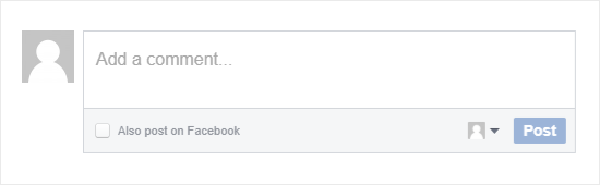 Facebook comment form