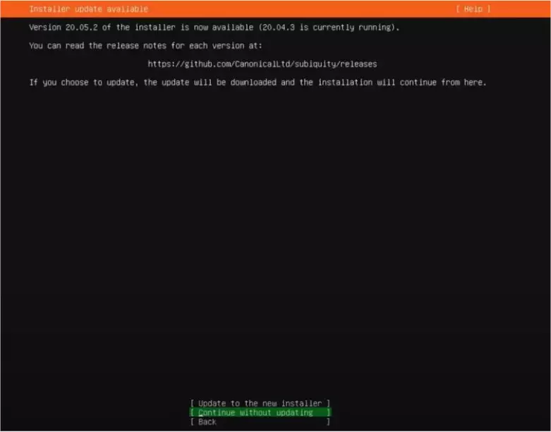 bỏ bước install update