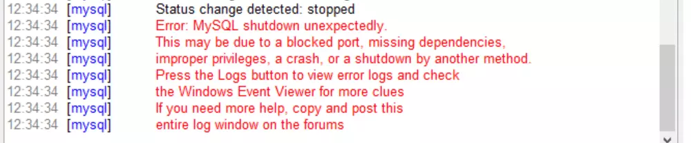 Hướng dẫn sửa lỗi Error: mysql shutdown unexpectedly | Việt Nét
