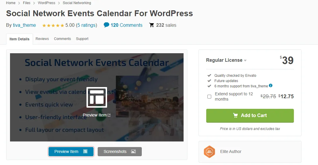 Plugin Facebook - Social Network Events Calendar For WordPress