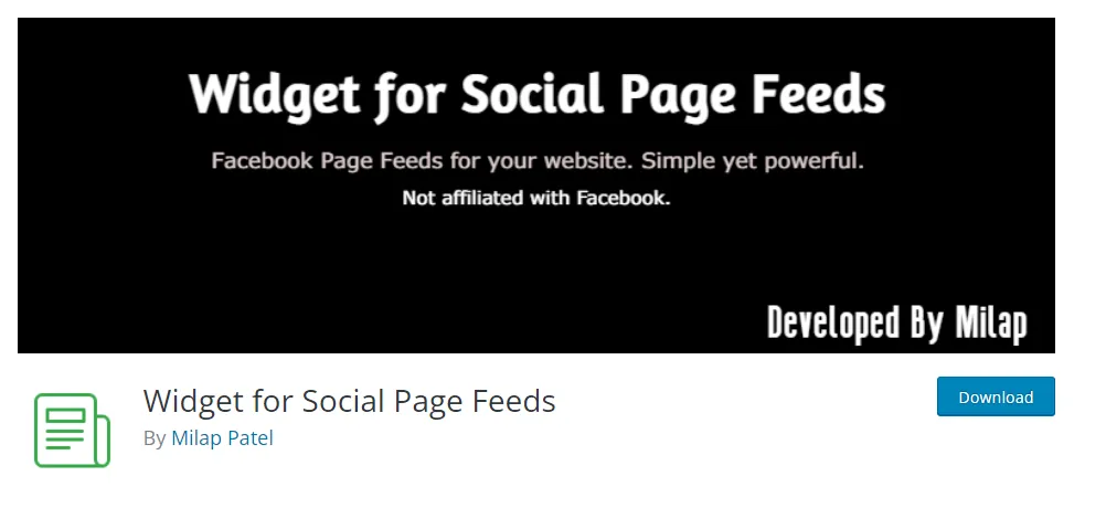 Plugin Facebook - Facebook Widget