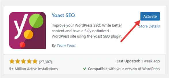 Kích hoạt Yoast SEO