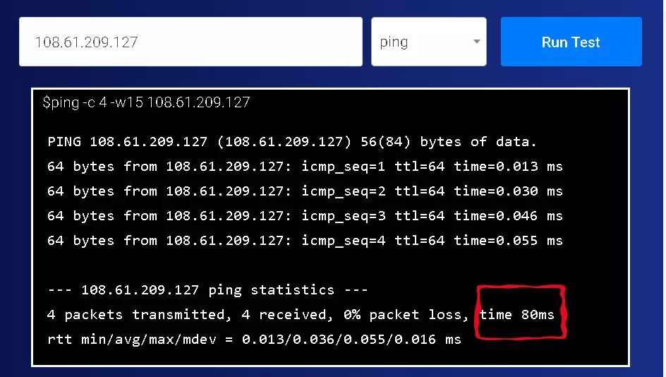 kiểm tra ping vps server vultr