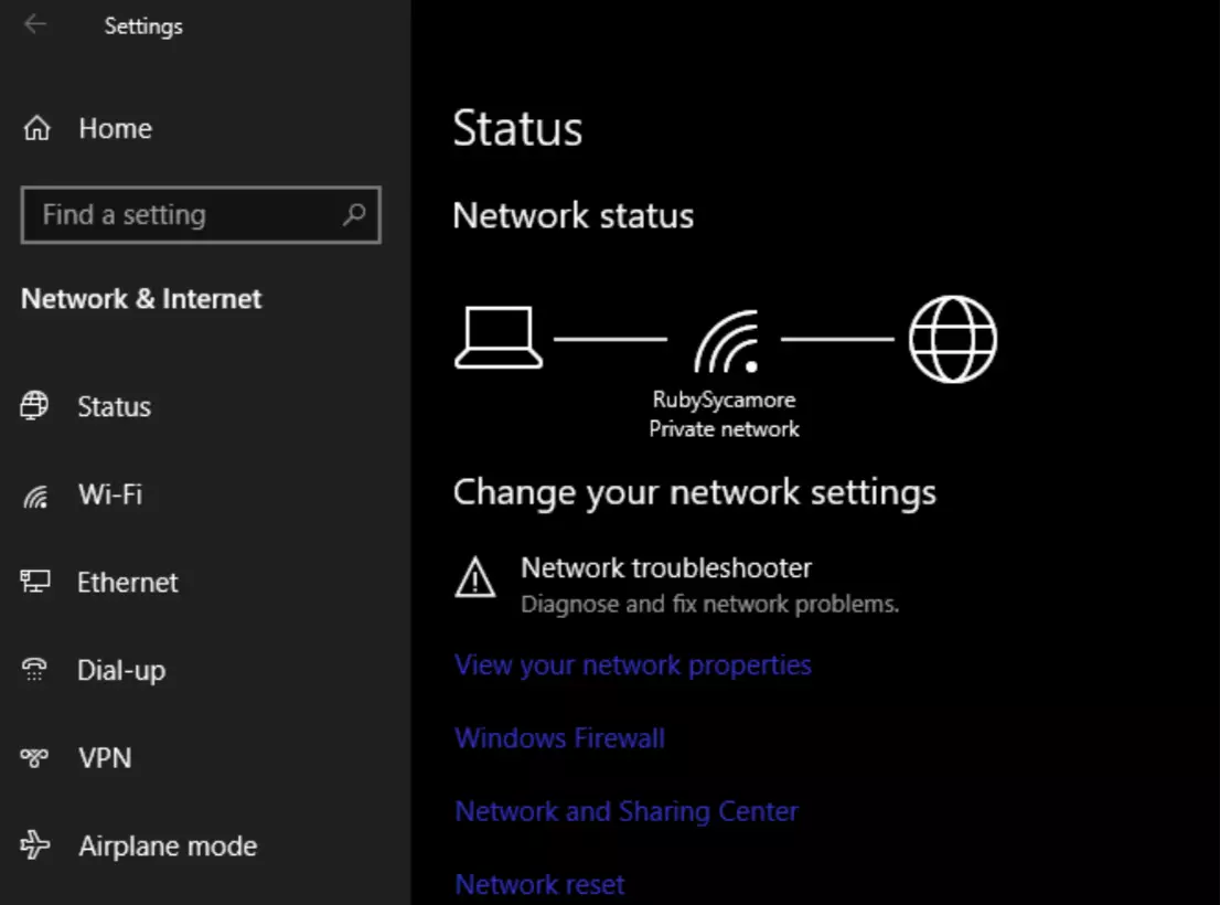 reset network settings