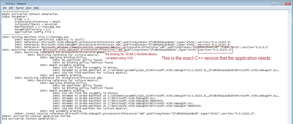 sxtrace file