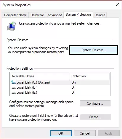 system properties