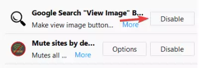 tắt tiện ích bổ sung firefox