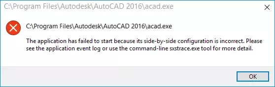 the application has failed to start because its side-by-side configuration is incorrect