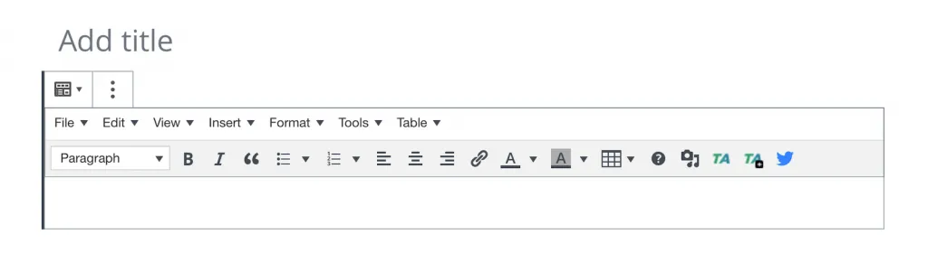 Thêm bài viết mới bằng Classic WordPress editor