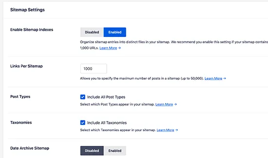 Thiết lập Sitemap