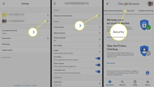 Đổi mật khẩu Gmail trên điện thoại Iphone