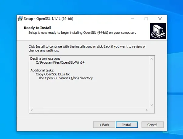 3. Bắt đầu cài đặt OpenSSL
