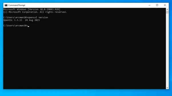 7. Chạy OpenSSL