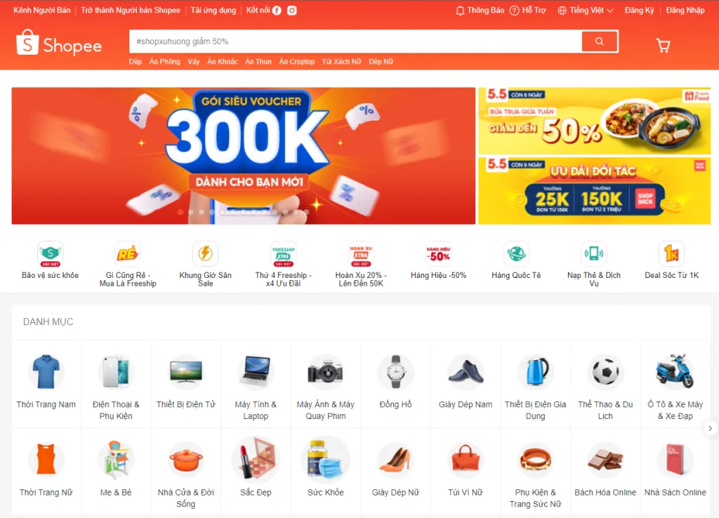 App bán hàng online shopee