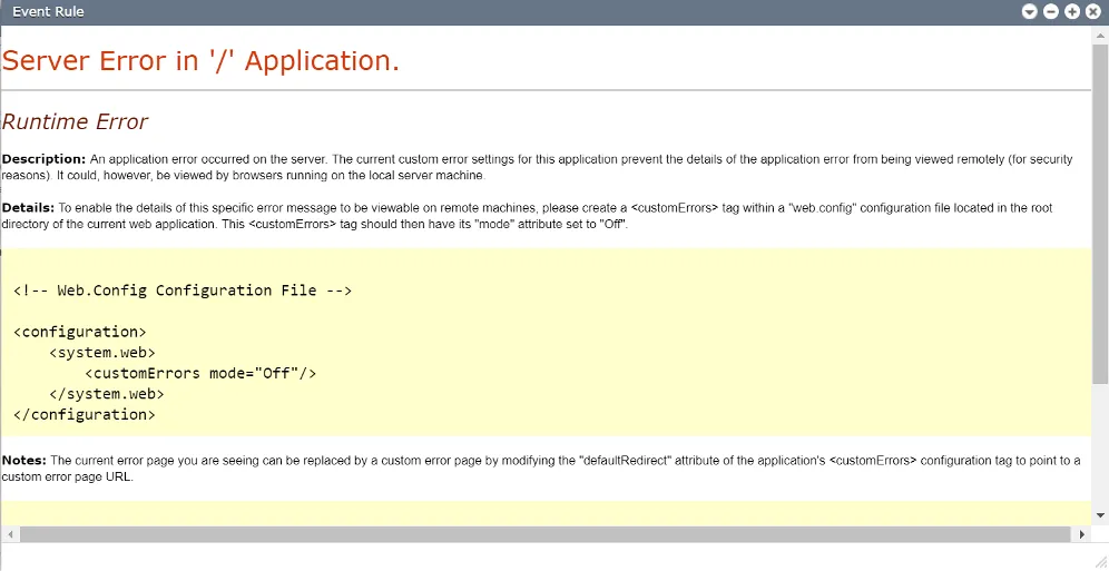 5 cách fix lỗi “Server error in Nguyên nhân gây ra lỗi Server error in