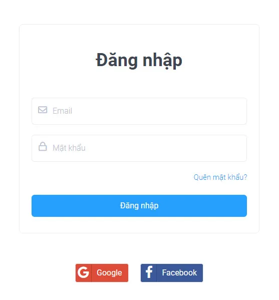 Tên đăng nhập và mật khẩu được cung cấp trong mail.
