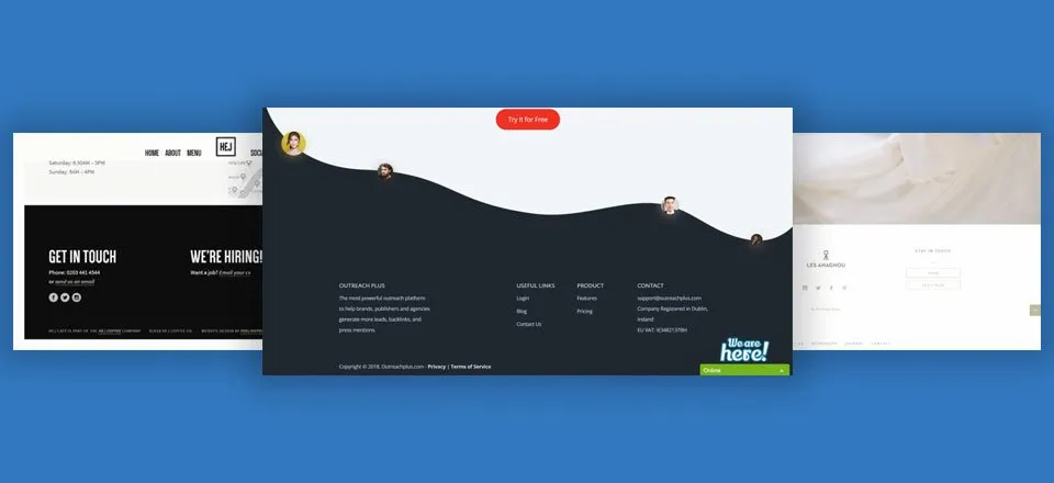 Footer webstie thể hiện phong cách của doanh nghiệp