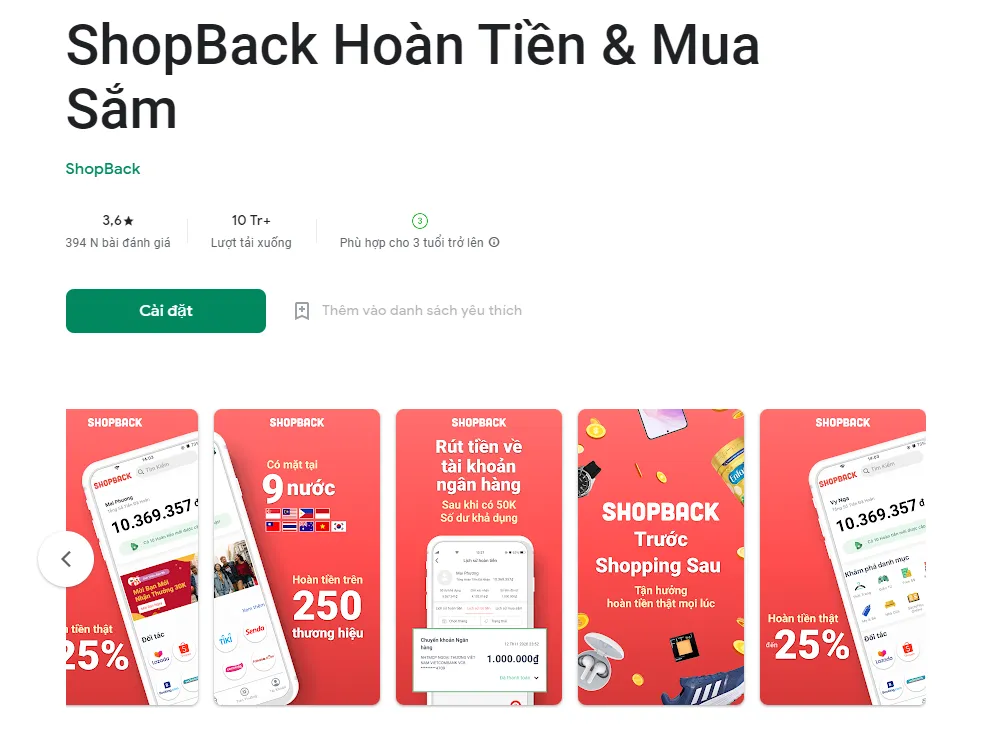 Mua sắm & Hoàn tiền trên App Store - ShopBack