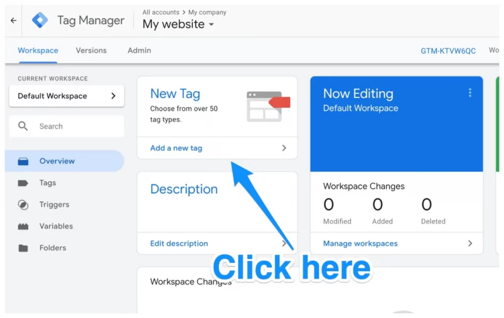 Tạo một tag mới cho website