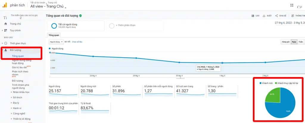 Users trong Google Analytics