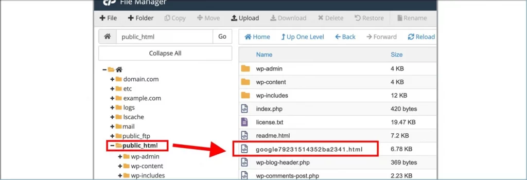 Xác thực bằng file HTML