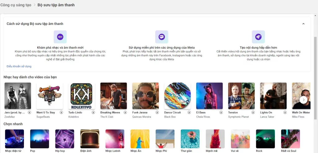 Creator Studio cũng nhiều khám phá tiện ích đang chờ bạn