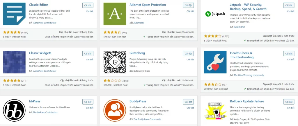 Wordpress có thư viện plugin rất đa dạng