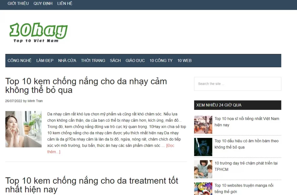 Mặc dù không phổ biến như Toplist nhưng bạn có thể hoàn toàn yên tâm về độ uy tín của 10Hay