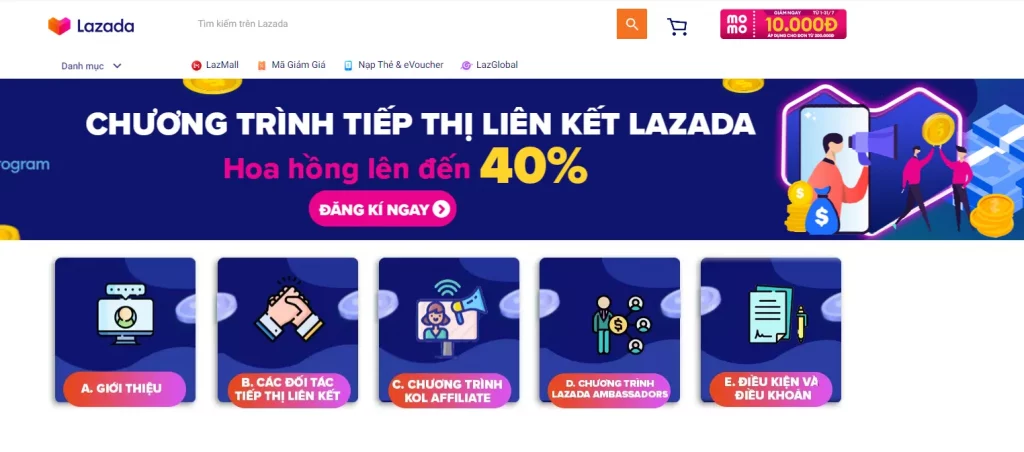 Chính sách Affliate của Lazada