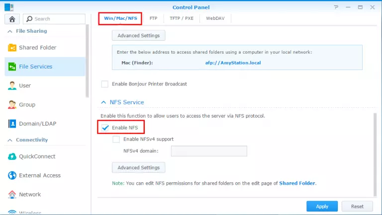 Cấu hình NFS trên NAS Synology 3