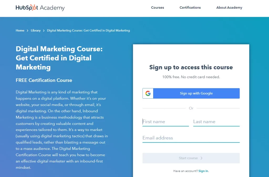 Học Digital marketing từ Hubspot